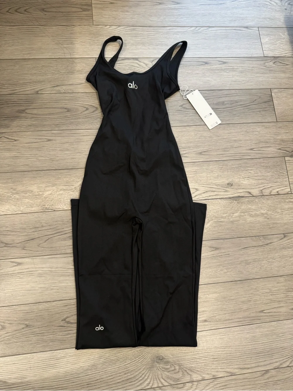 Navy Ruched-Back Jumpsuit - Picture 3 of 8